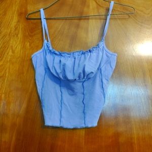 Frilly Purple Crop Top